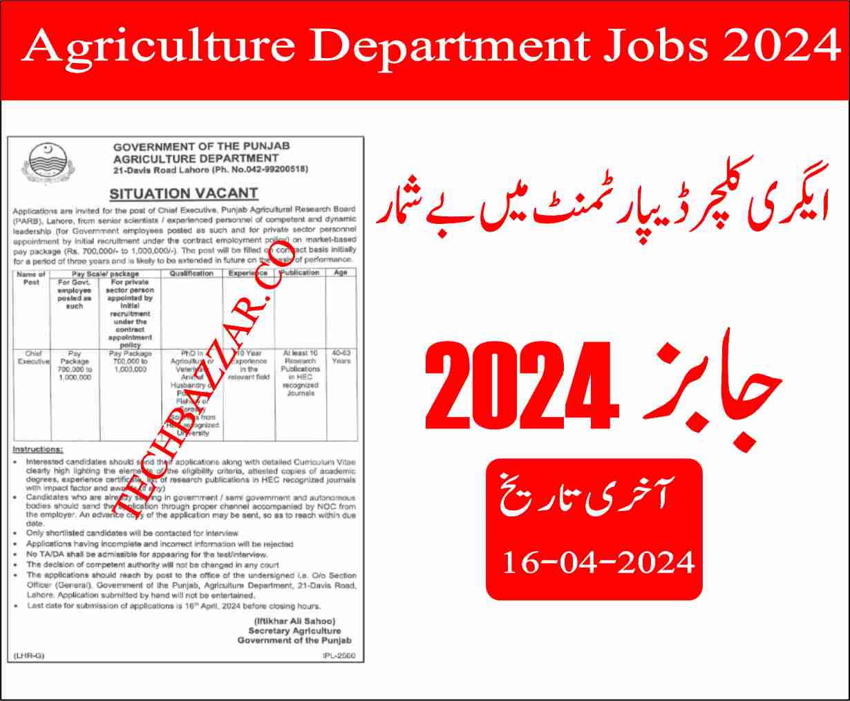 Agriculture Department Jobs 2024